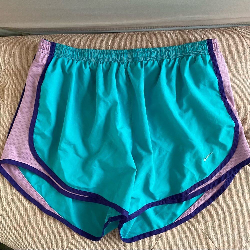 Purple and blue Nike Running Shorts